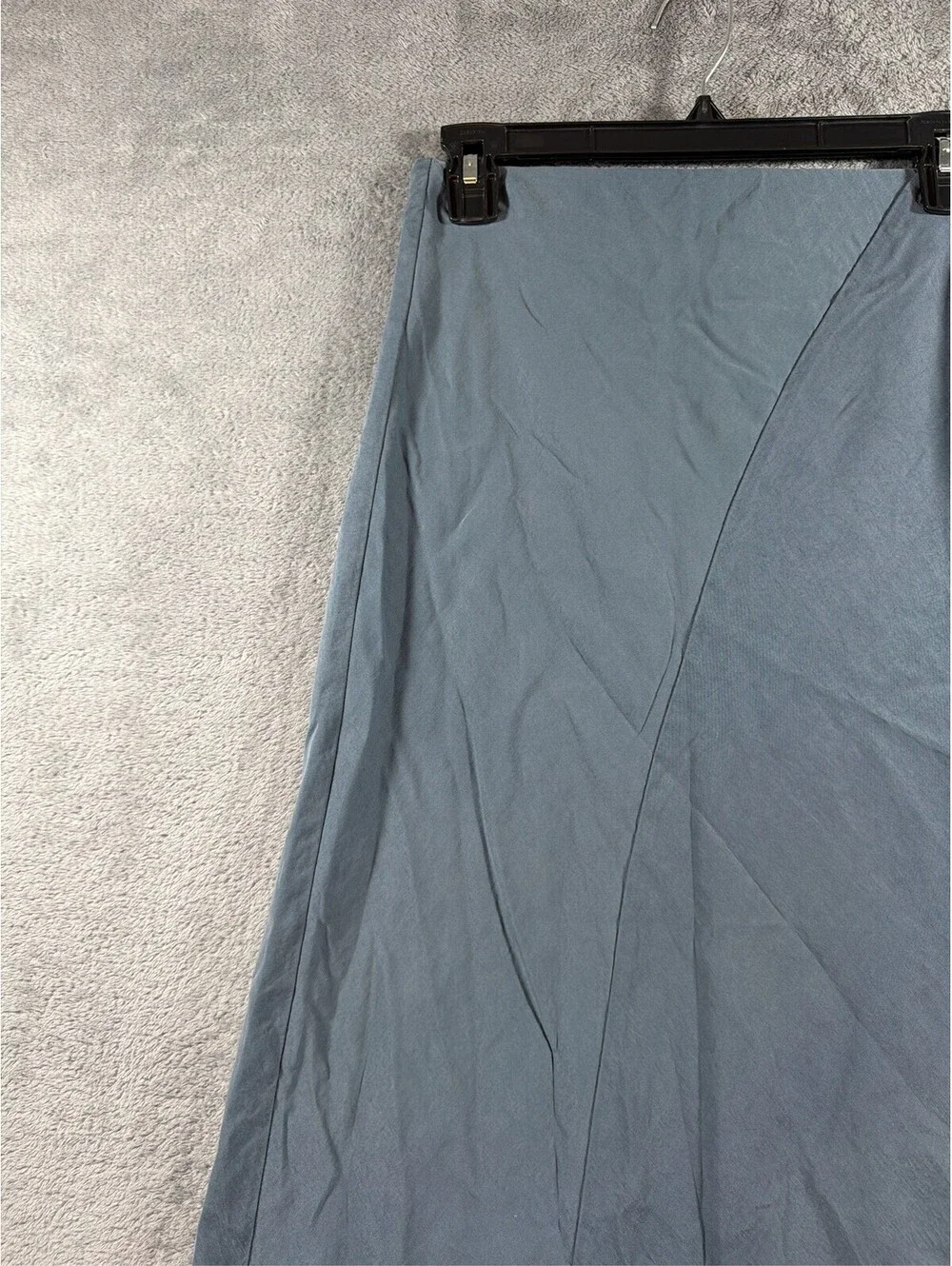 ZARA Women's Blue Asymmetrical Hem Midi Skirt Flowy Solid Size Small